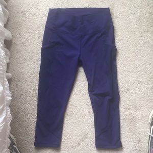 Purple lululemon cropped leggings size 8